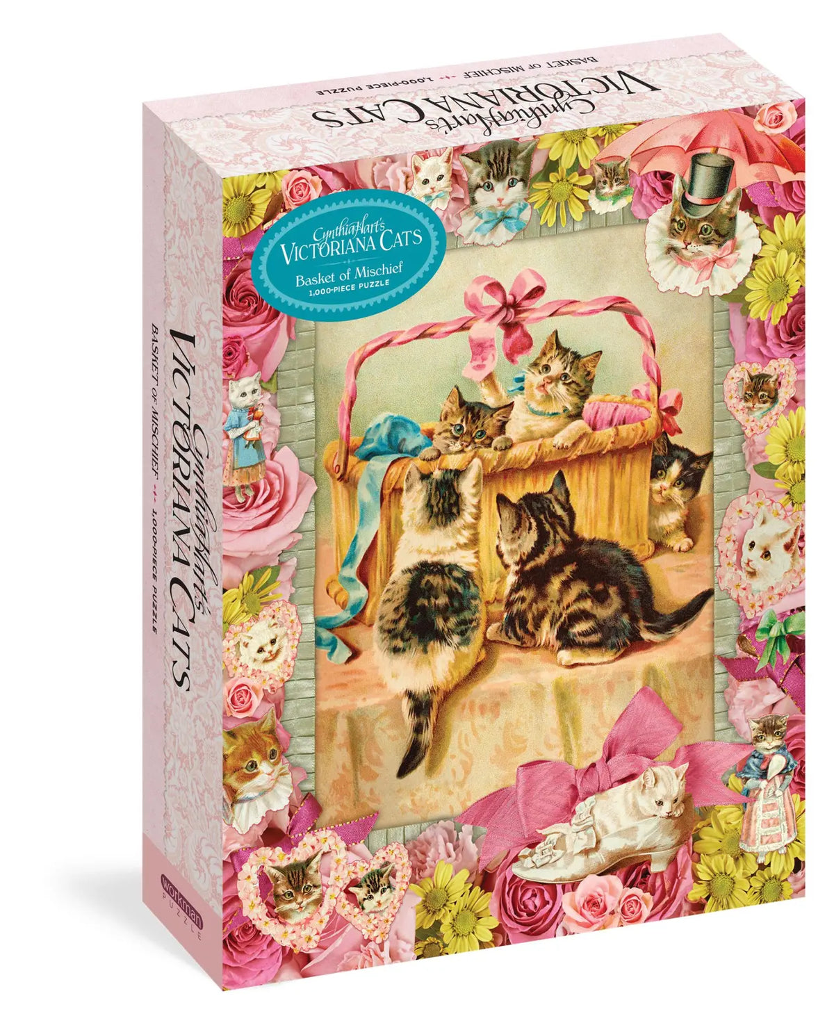 Cynthia Hart's Victoriana Cats in Basket 1000-Piece Jigsaw Puzzle