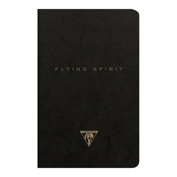 Flying Spirit Sewn Notebook 11x17cm Black - The Page and Prose Booksellers