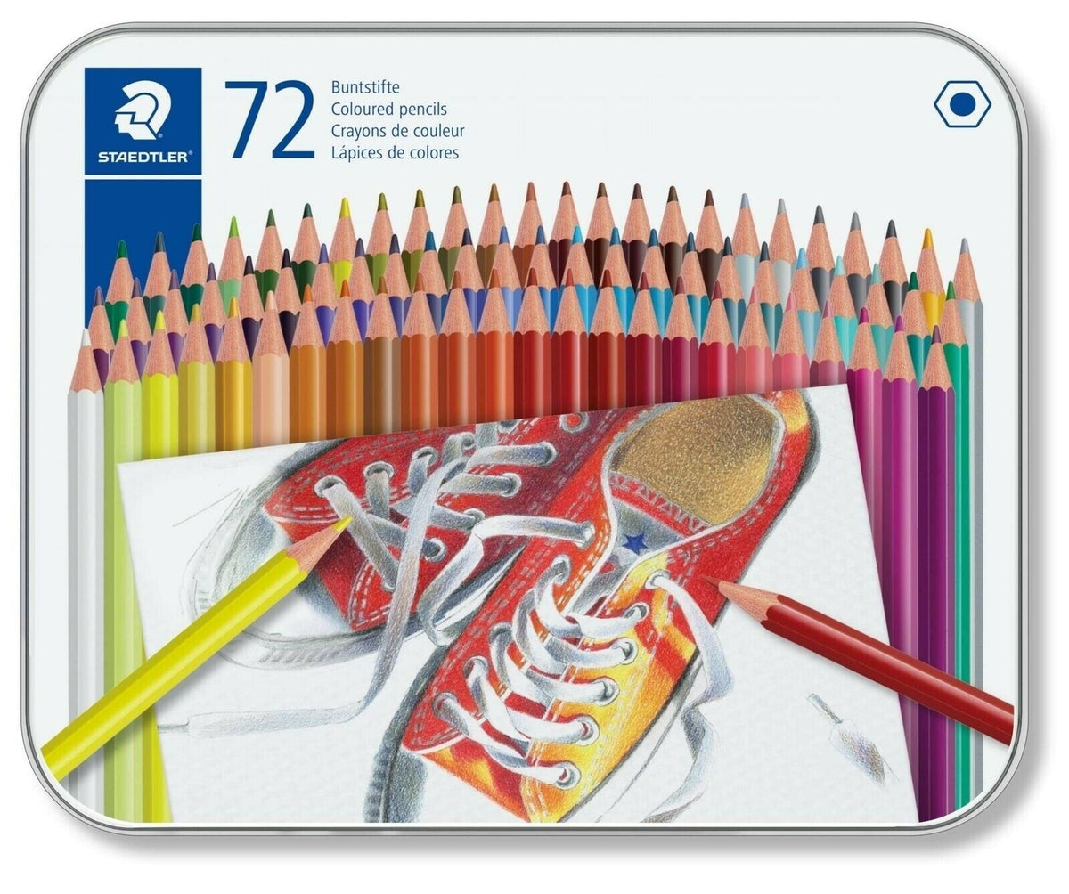 Staedtler Coloured Pencils Tin 72 Pieces