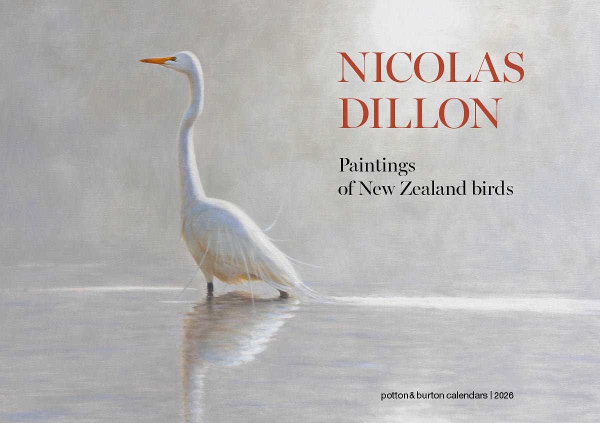 2026 Nicholas Dillon Paintings of New Zealand Birds Calendar - The Page and Prose Booksellers