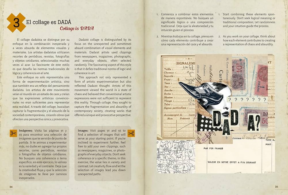 30 Collage Exercises - Para Mejorar tu Técnica Bilingual Book - The Page and Prose Booksellers