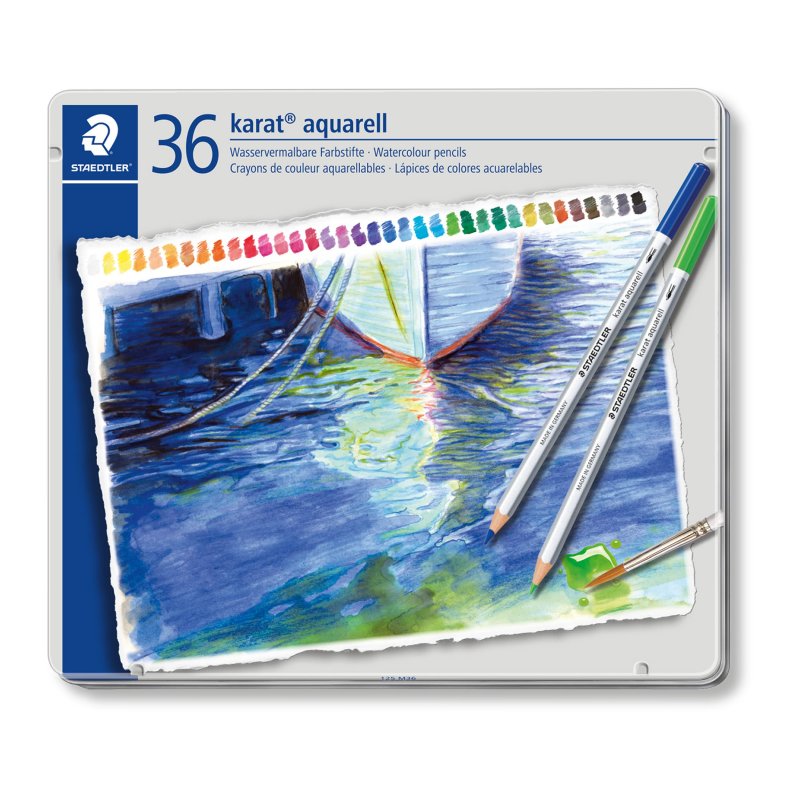 Staedtler Karat Aquarell Tin of 36 Watercolour Pencils