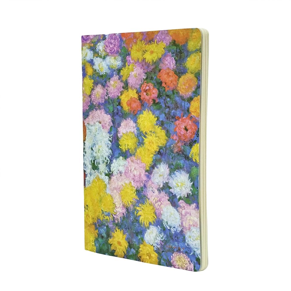 Monet's Chrysanthemums A4 Dot Grid Softcover Cahier, 80pg, 100GSM by Paperblanks (Monet's Chrysanthemums) cover image