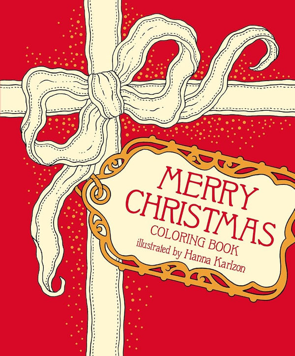 Merry Christmas Coloring Book: Hardcover adult coloring book featuring thick, high-quality paper cover image