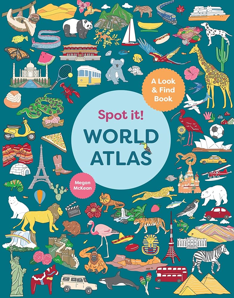 Spot It! World Atlas: A Look-and-Find Book (Look & Find Books) cover image