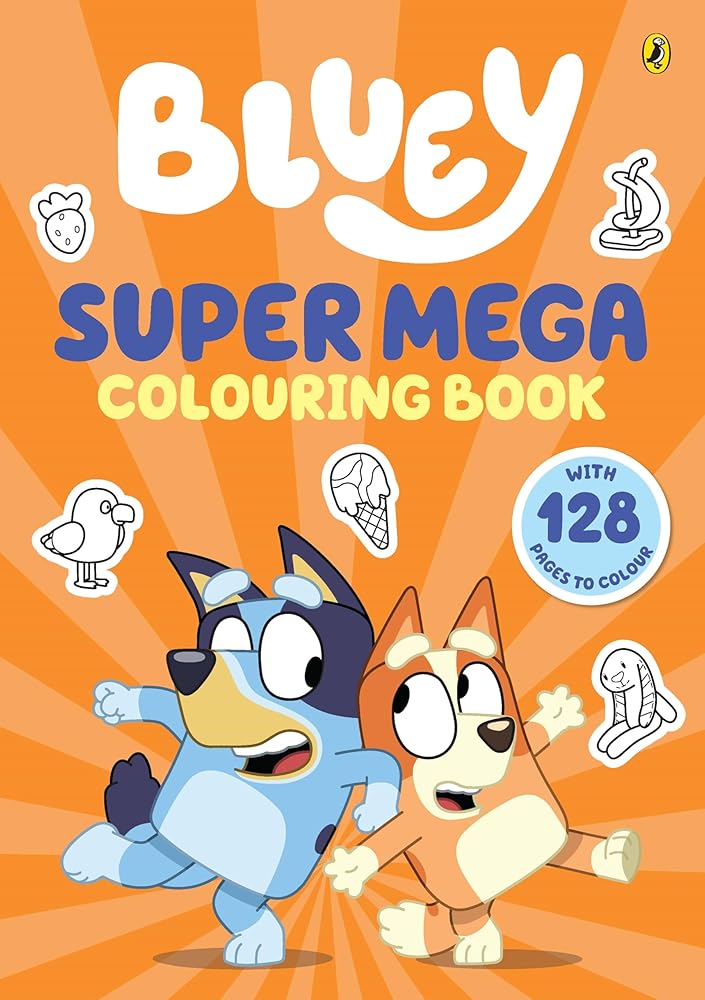 Bluey: Super Mega Colouring Book: A Colouring Book cover image