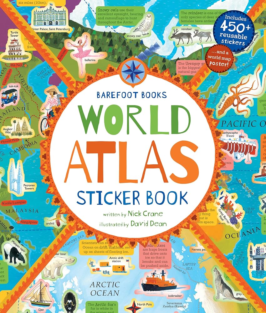 Barefoot Books World Atlas Sticker Book (Barefoot Sticker Books) cover image