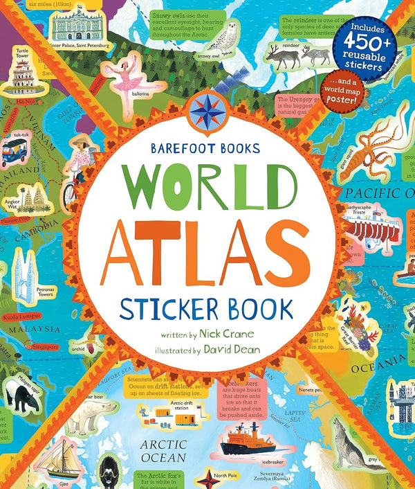 Barefoot Books World Atlas Sticker Book (Barefoot Sticker Books) cover image