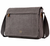 Troop Classic Small Flap Front Messenger Bag - Charcoal