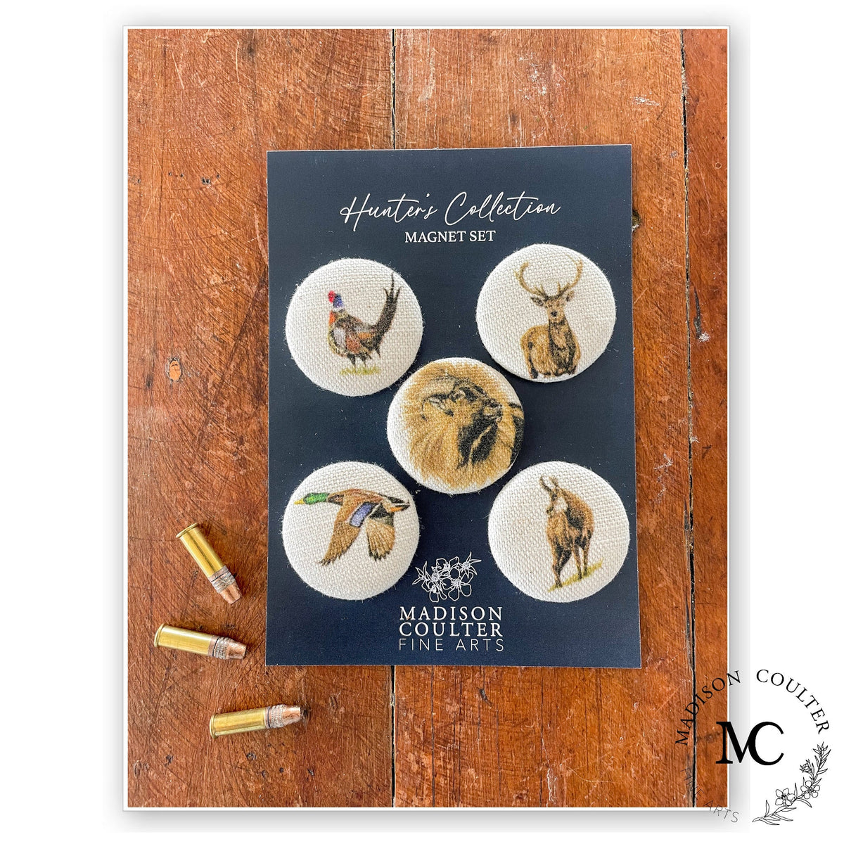 Madison Coulter Hunter's Collection Fabric Button Magnet Set