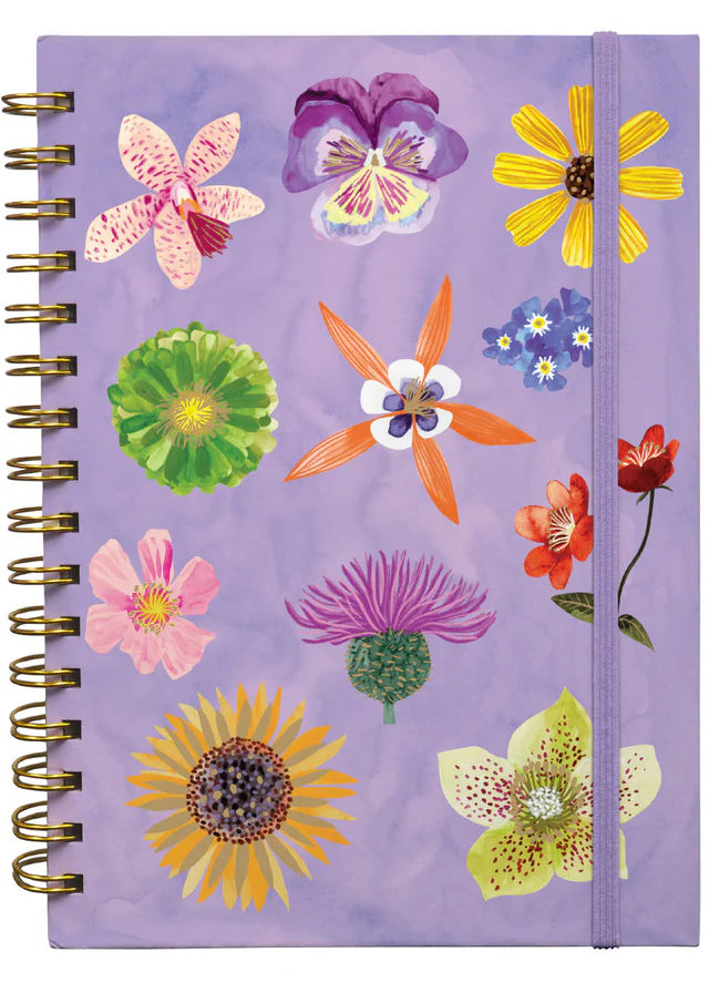 Floral Supernova A5 Blank Wiro Notebook