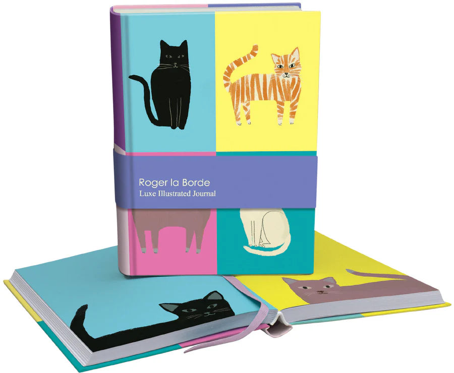 Cat hardcover notebook - Illustrated pages inside!