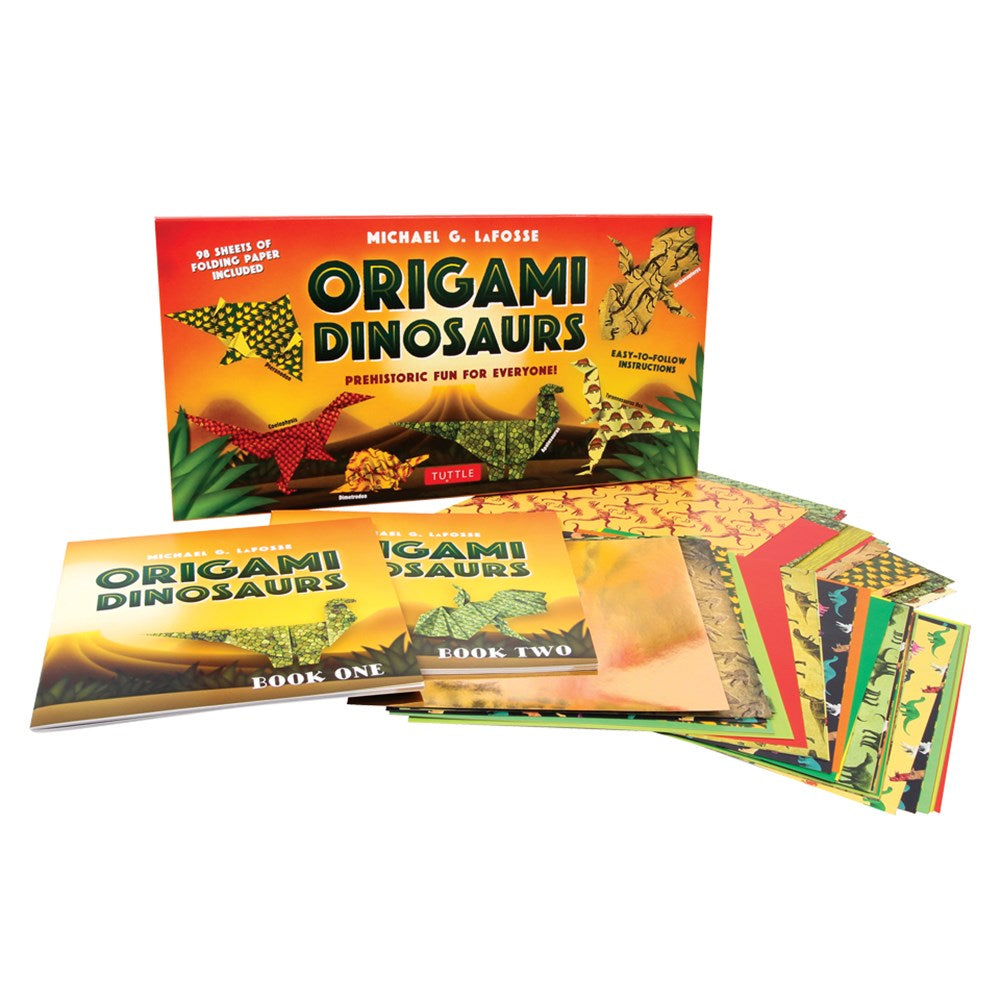 Origami Dinosaurs Kit: 98 Sheets of Folding Paper