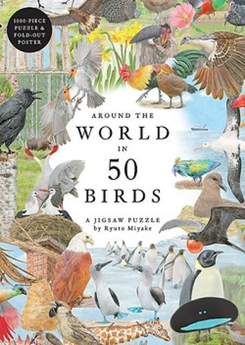 Around the World in 50 Birds 1000 Piece Jigsaw Puzzle