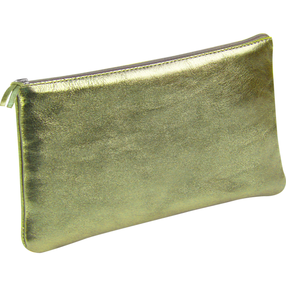 Cuirise Leather Flat Pen Case 11x22cm - Green