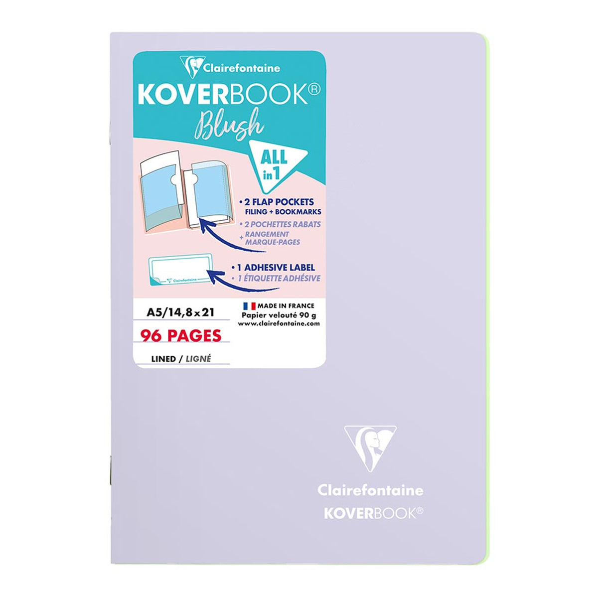 Koverbook Blush A5 Lined Lilac Notebook