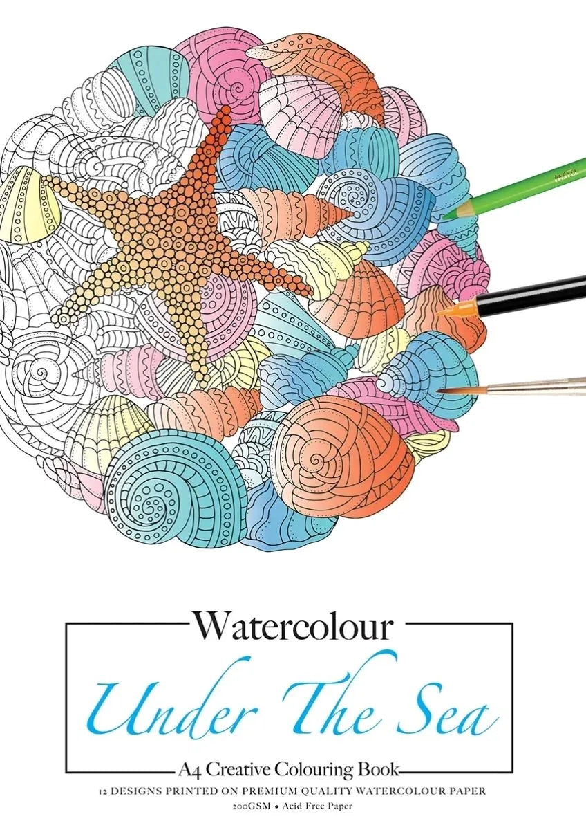 Under the Sea: Jasart A4 Adult Colouring Book