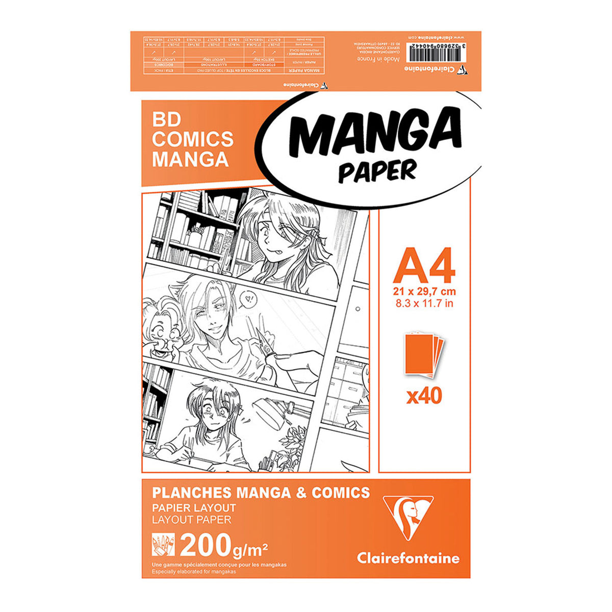 Clairefontaine Manga Paper A4 200 GSM - Pack of 40 Sheets