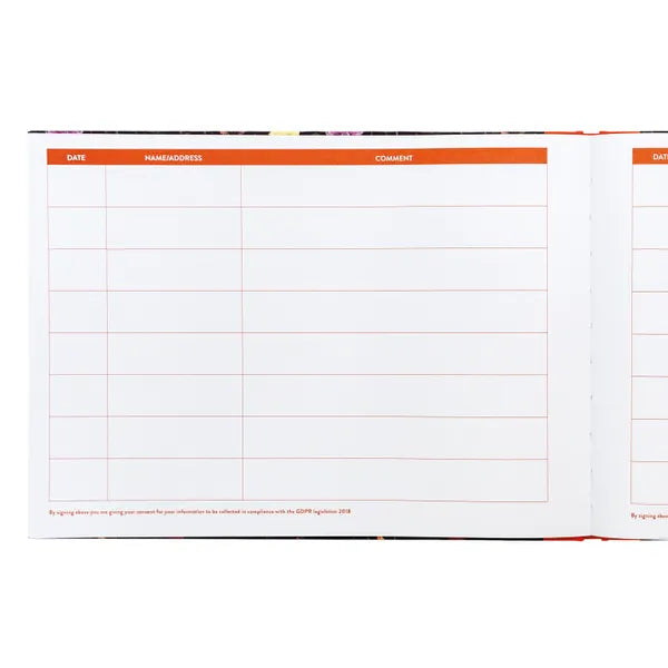 Pukka Bloom Guest Book Black