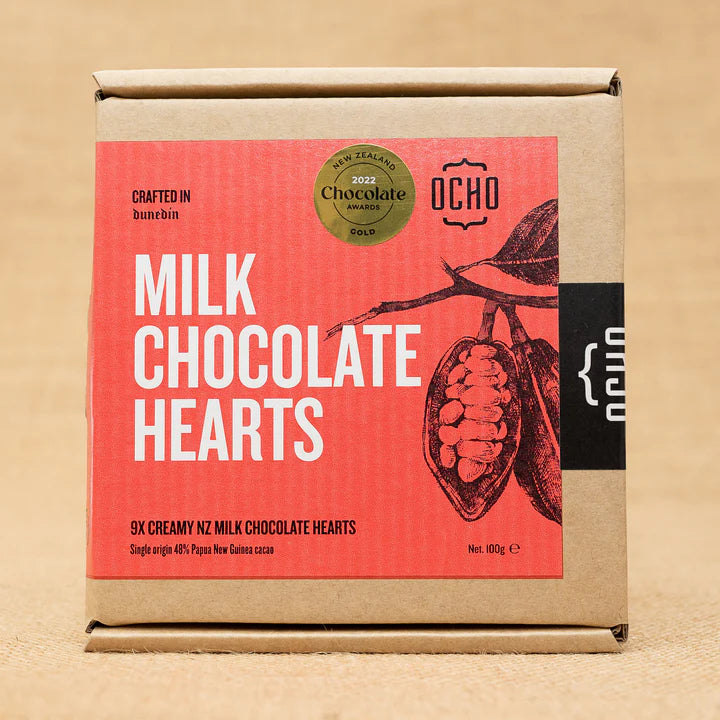 OCHO Box of Milk Chocolate Hearts