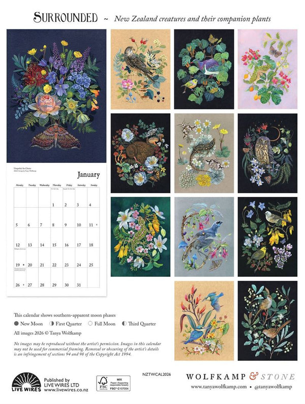2026 Clare Reilly NZ Wall Calendar