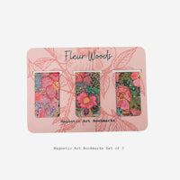 Fleur Woods Bookmarks: Set of 3 Magnetic