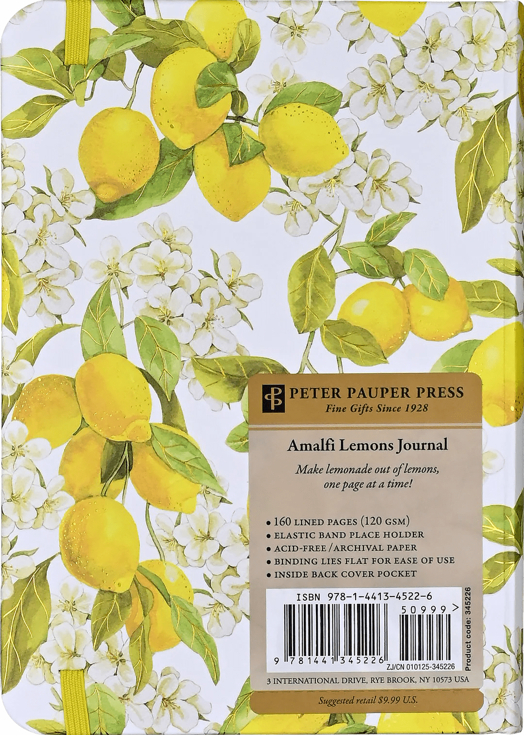 Amalfi Lemons - A5 Hardcover Notebook - The Page and Prose Booksellers