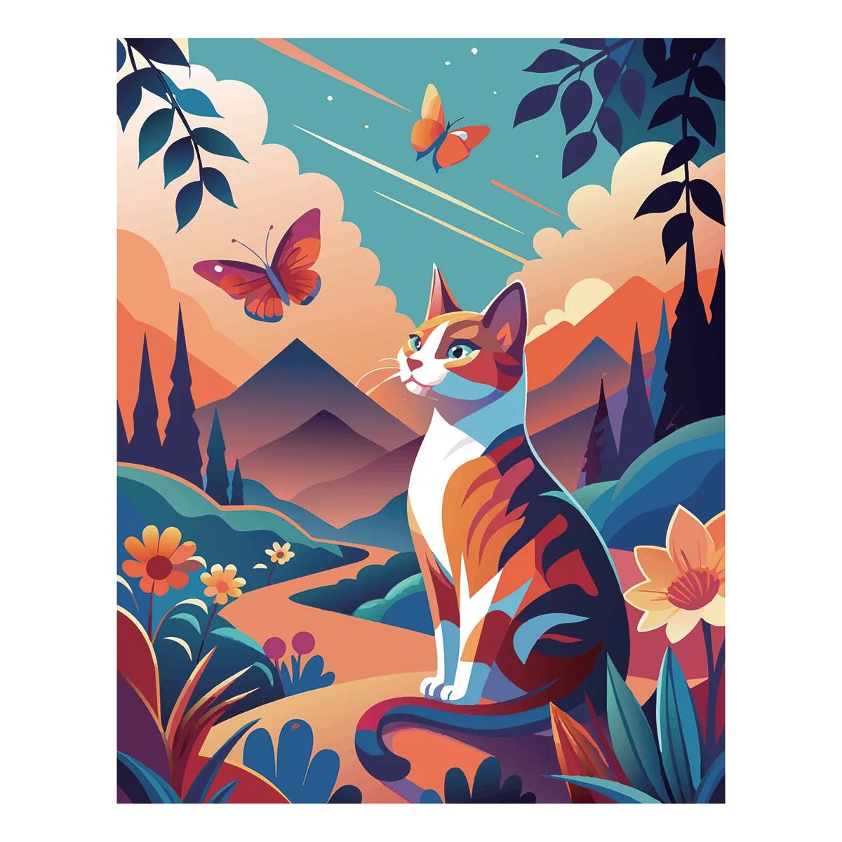 Byron Paint by Numbers Canvas, Paint & Brushes Kit: Kitty - The Page and Prose Booksellers