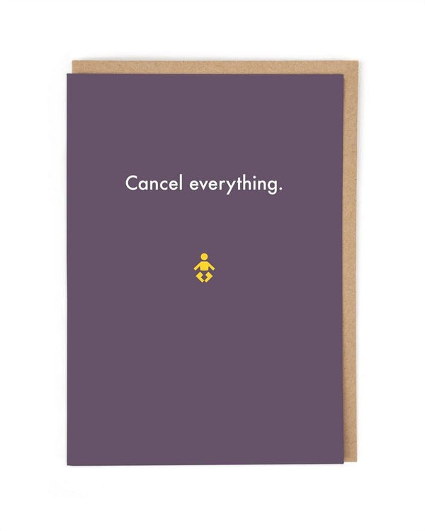 Card: Cancel Everything Baby Card - The Page and Prose Booksellers