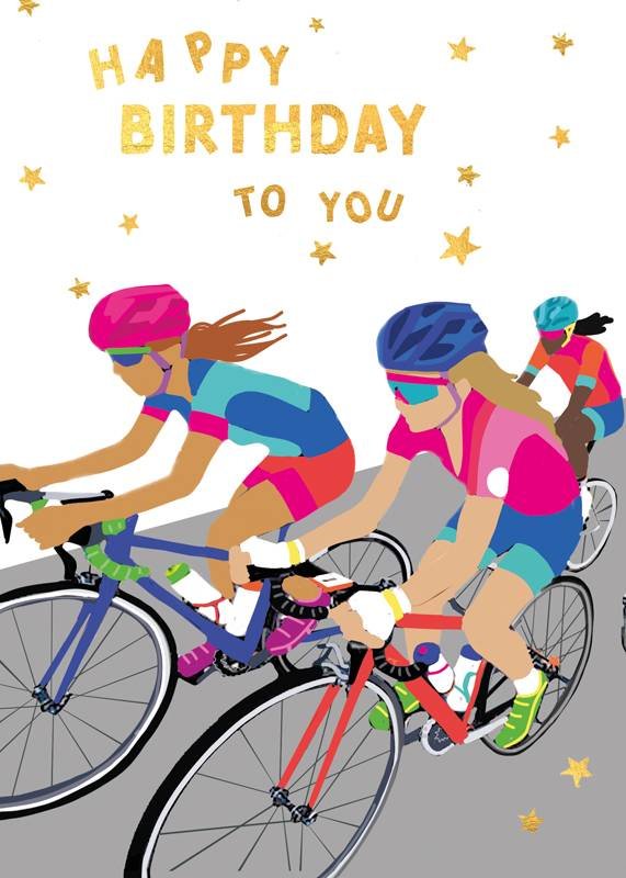 Card: Happy Birthday Cyclist - The Page and Prose Booksellers