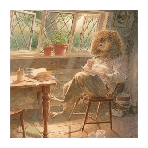 Card: Ratty Writing Poetry - The Page and Prose Booksellers