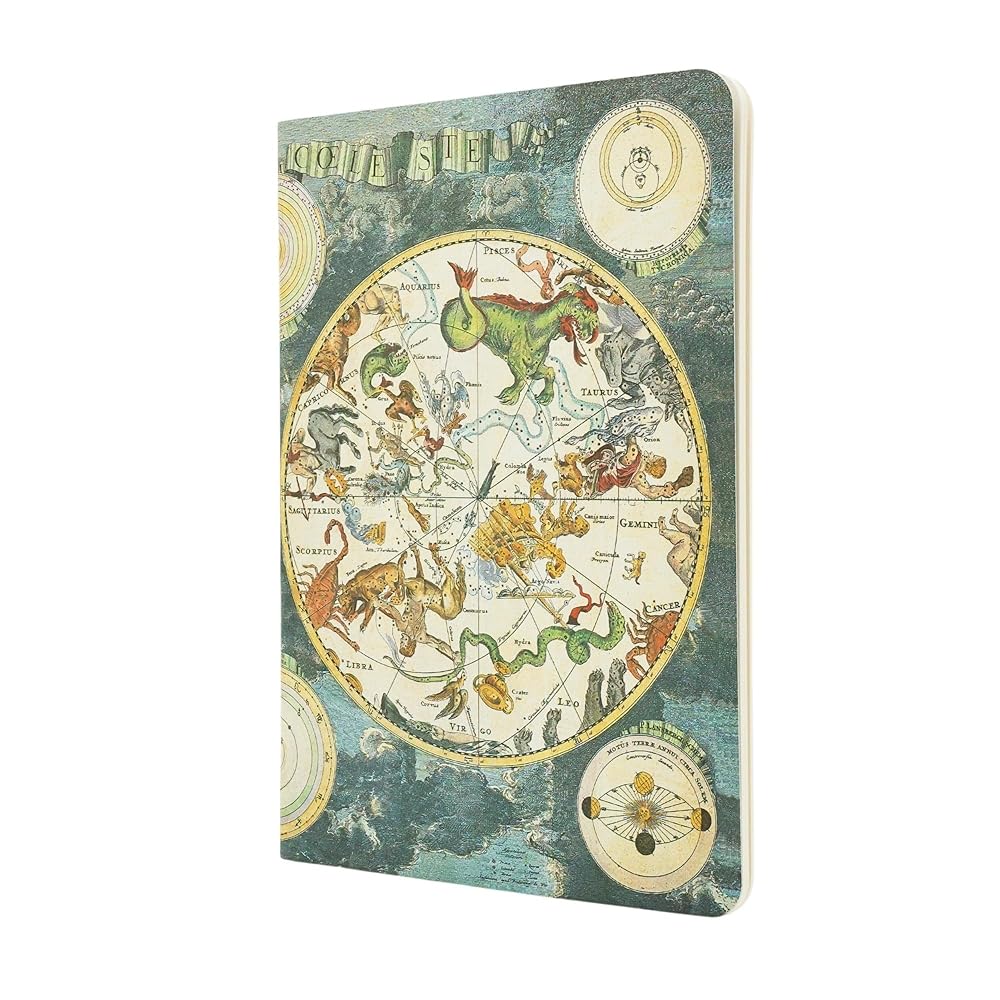 Celestial Planisphere A5 Dot Grid Softcover Cahier, 80pg, 100GSM by Paperblanks (Early Cartography) - The Page and Prose Booksellers