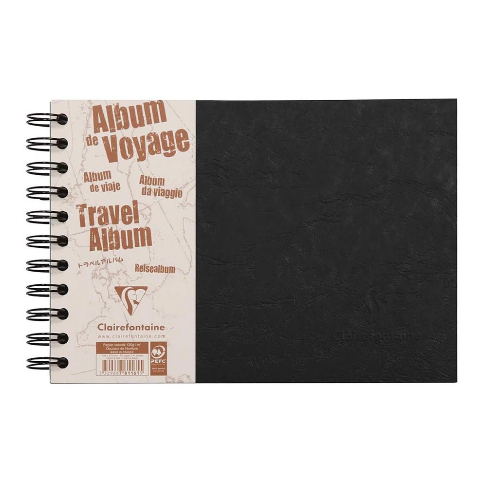 Clairefontaine Age Bag Travel Album A5 Black - The Page and Prose Booksellers