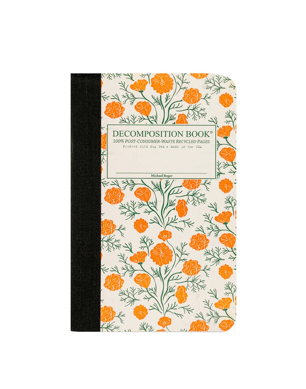 Decomposition - Notebook - Ruled - Pocket - California Poppies - The Page and Prose Booksellers