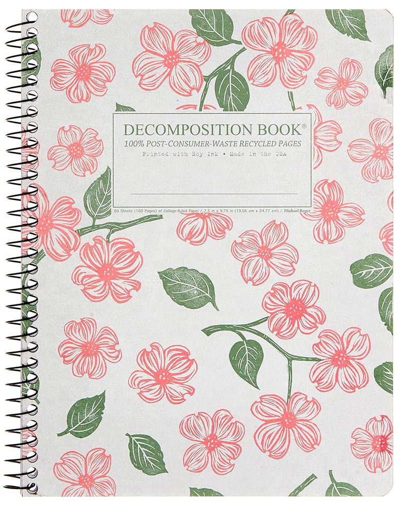 Decomposition - Spiral Notebook - Ruled - Large - Dogwood - The Page and Prose Booksellers
