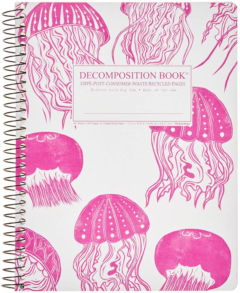 Decomposition - Spiral Notebook - Ruled - Large - Jellyfish - The Page and Prose Booksellers