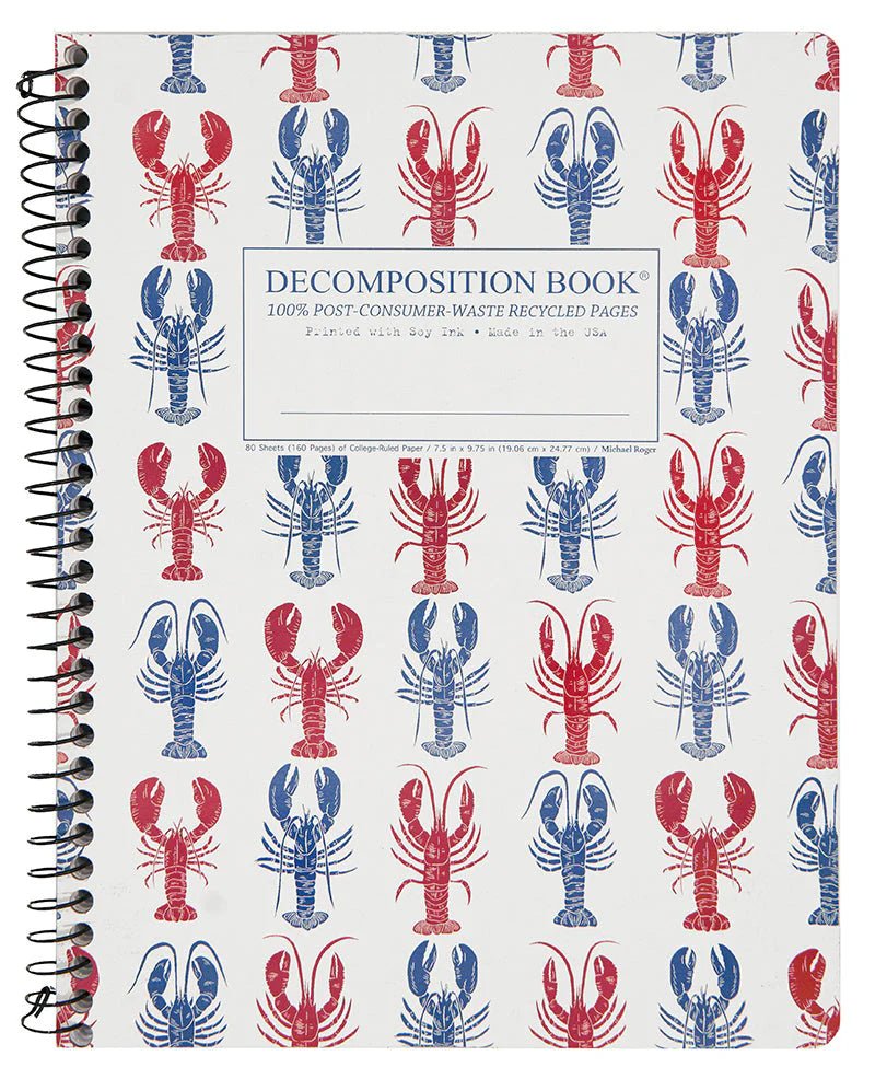 Decomposition - Spiral Notebook - Ruled - Large - Lobsters - The Page and Prose Booksellers
