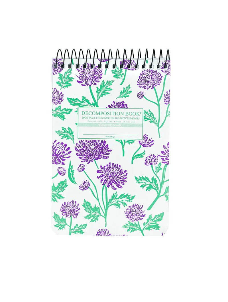 Decomposition - Topbound Notebook - Ruled - Pocket - Chrysanthemums - The Page and Prose Booksellers