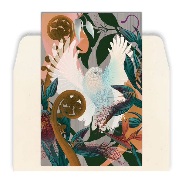 Fantail & Ponga Standard Greeting Card by Flox - The Page and Prose Booksellers