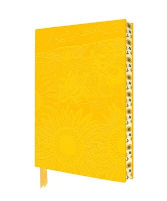 Kate Heiss Sunflower Fields Artisan Art Notebook in Vegan Leather - The Page and Prose Booksellers