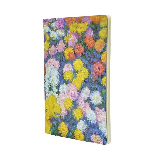 Monet's Chrysanthemums A4 Lined Softcover Cahier, 80pg, 100GSM by Paperblanks (Monet's Chrysanthemums) - The Page and Prose Booksellers
