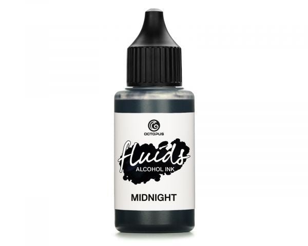 Octopus Fluids Alcohol Ink Midnight Black 30 ml - The Page and Prose Booksellers