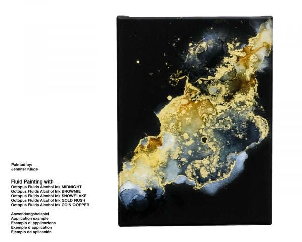 Octopus Fluids Alcohol Ink Midnight Black 30 ml - The Page and Prose Booksellers