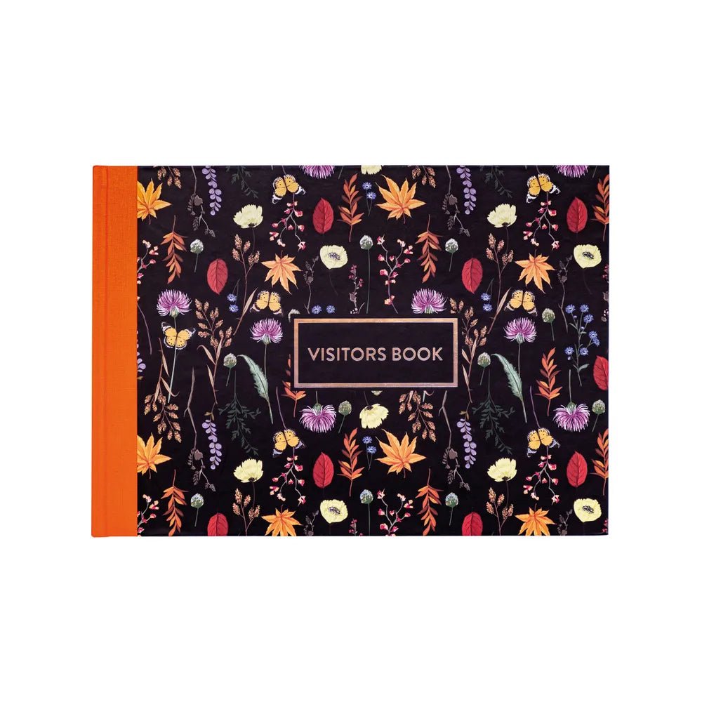 Pukka Bloom Guest Book Black - The Page and Prose Booksellers