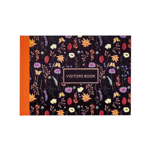 Pukka Bloom Guest Book Black - The Page and Prose Booksellers