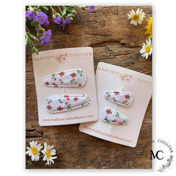 SMALL Strawberry Snap Hair Clip by Madison Coulter - The Page and Prose Booksellers
