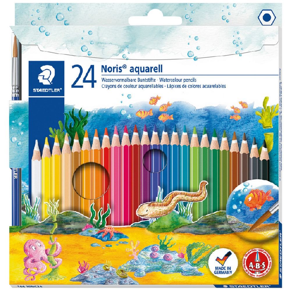 Staedtler Noris Aquarell Set of 24 Coloured Pencils - The Page and Prose Booksellers