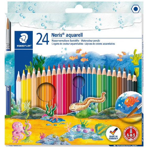 Staedtler Noris Aquarell Set of 24 Coloured Pencils - The Page and Prose Booksellers