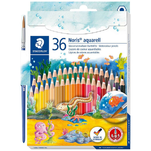 Staedtler Noris Aquarell Set of 36 Coloured Pencils - The Page and Prose Booksellers