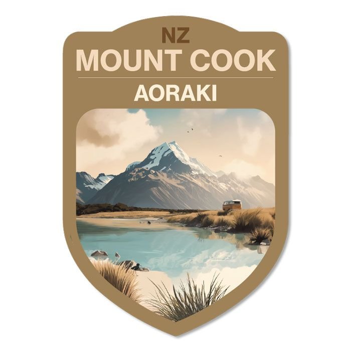 Sticker: Aoraki, Mount Cook - The Page and Prose Booksellers